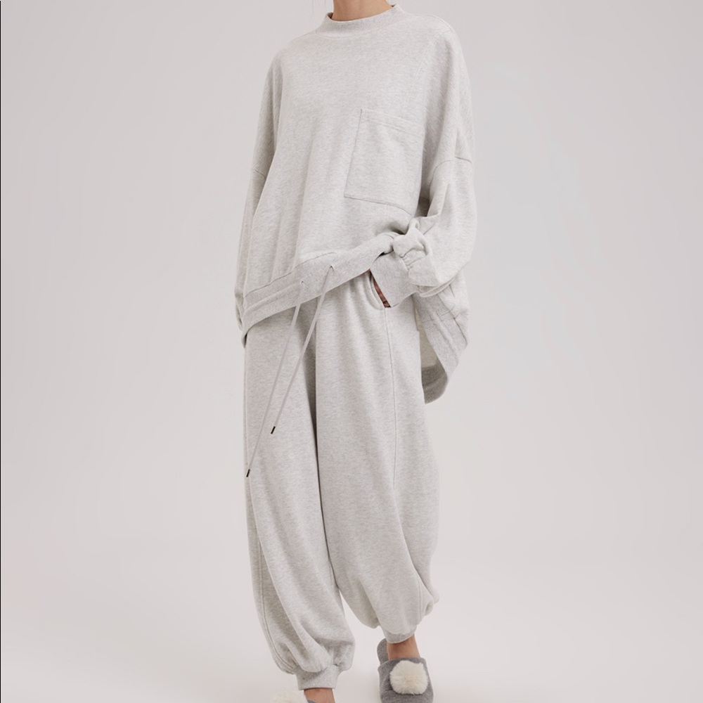 Nap Lounge Wear Black Cotton Track Set Size M